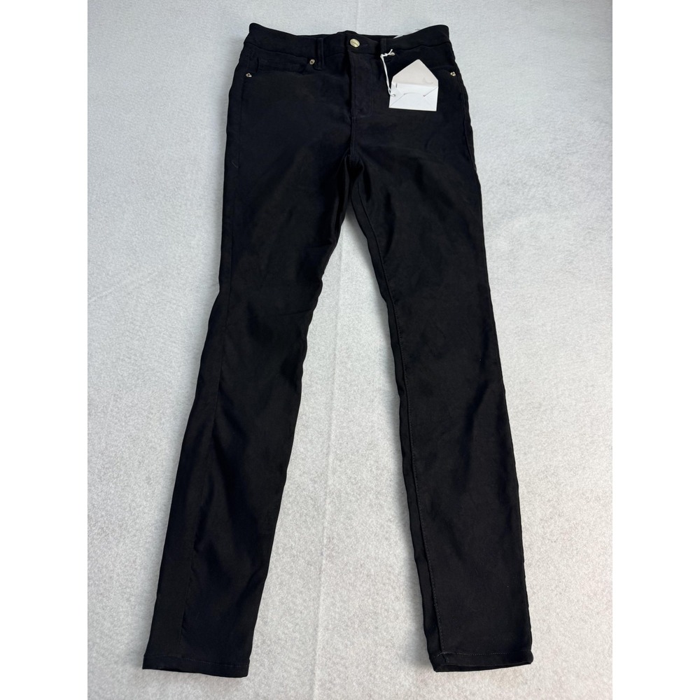 Good American Good Legs Jeans Women's 8/29 Black Mid Rise Stretch Skinny Pants
